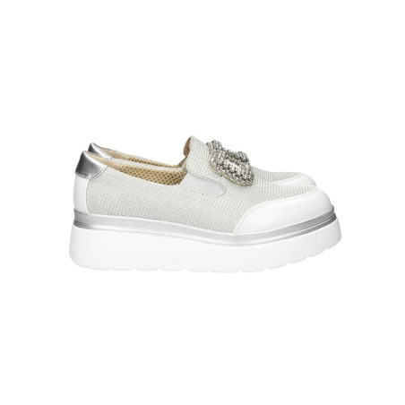 Cinzia Soft CI1036 002 Mocassini Donna Platform con Accessorio Bianco