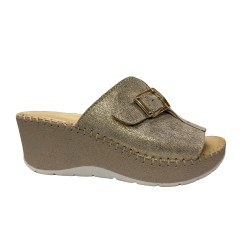 Cinzia Soft IM41006 001 Ciabatta Donna Zeppa Alta Regolabile Sabbia