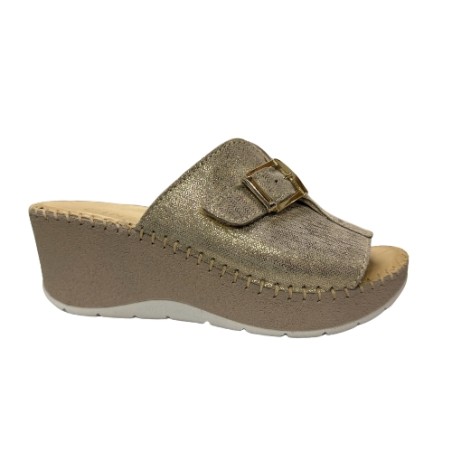 Cinzia Soft IM41006 001 Ciabatta Donna Zeppa Alta Regolabile Sabbia