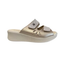 Cinzia Soft LF82301 002 Ciabatte Donna con Fasce Regolabili Platino