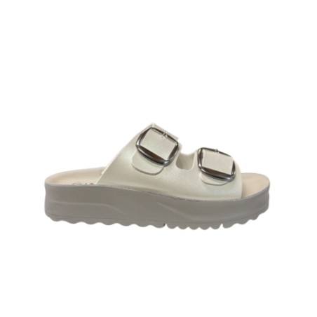 Cinzia Soft GF215S 001 Ciabatta Donna Con Doppia Fascia Regolabile Bianco