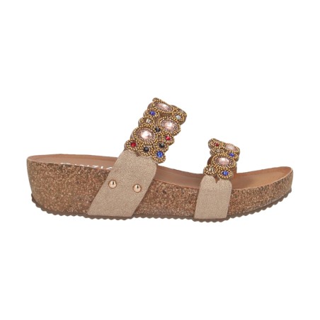 Cinzia Soft CI1038 001 Sandalo Donna In Pelle Con Accessorio Gold