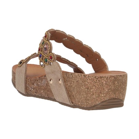 Cinzia Soft CI1038 001 Sandalo Donna In Pelle Con Accessorio Gold