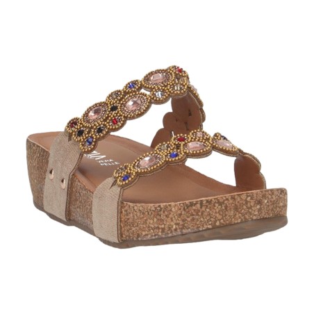 Cinzia Soft CI1038 001 Sandalo Donna In Pelle Con Accessorio Gold