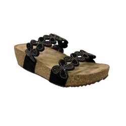 Cinzia Soft CI1003 002 Sandalo Donna Doppia Fascia Con Accessorio Nero 2