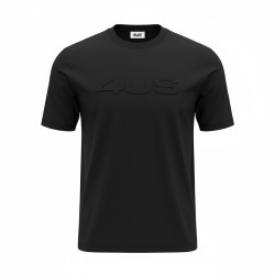 4US Pacciotti 1166 T Shirt Uomo Girocollo Embossed Nero