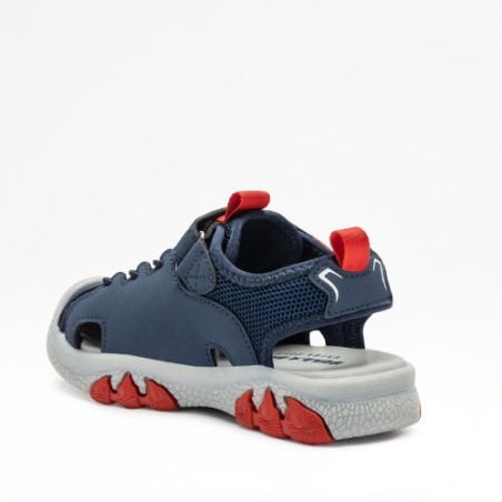 Bull Boys 5194 VELOCIRAPTOR Scarpe Bambino Sandali Con Strappi Blu Rosso