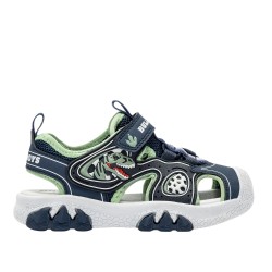 Bull Boys 5191 T-REX Scarpe Bambino Sandali Con Strappi Blu Verde