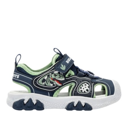 Bull Boys 5191 T-REX Scarpe Bambino Sandali Con Strappi Blu Verde