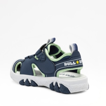 Bull Boys 5191 T-REX Scarpe Bambino Sandali Con Strappi Blu Verde