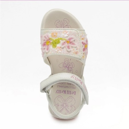 Lelli Kelly LKCD5500 PHOEBE Sandali Bambina Con Fascia a Strappo Bianco