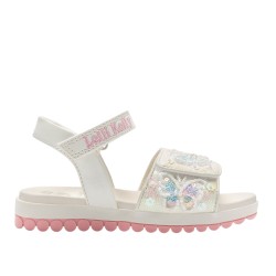 Lelli Kelly LKCD5503 EMERALD Sandali Bambina Con Fascia a Strappo Bianco