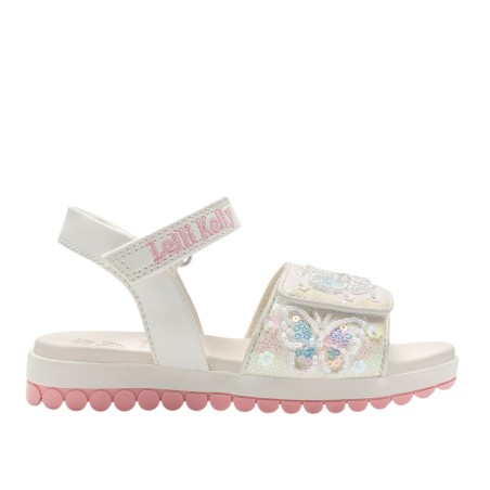Lelli Kelly LKCD5503 EMERALD Sandali Bambina Con Fascia a Strappo Bianco