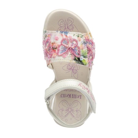 Lelli Kelly LKCD5501 SERENA Sandali Bambina Con Fascia a Strappo Bianco
