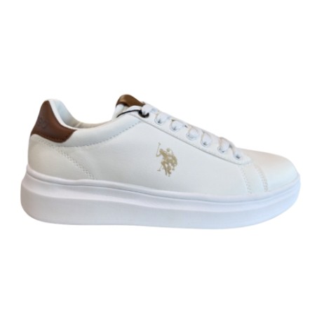 U.S. Polo Assn. CODY010B Sneakers Uomo Stringate White/Cuoio