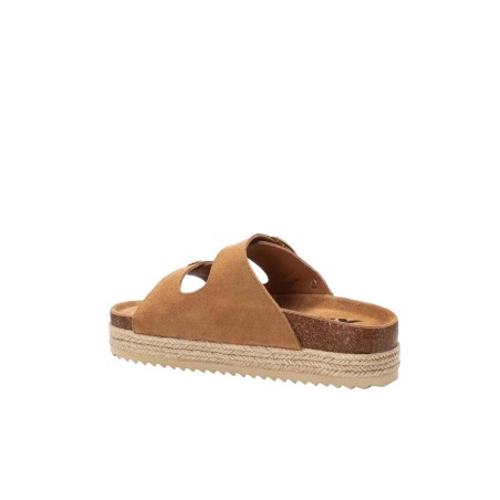 XTI 143635 Ciabatte Donna Doppia Fascia Regolabile Platform Camel