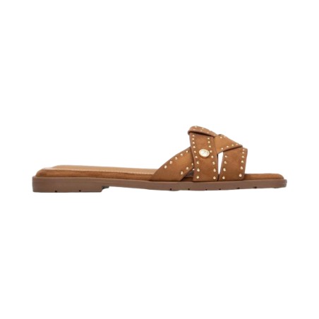 XTI 145472 Sandalo Ciabatta Donna a Fascia con Intreccio Camel