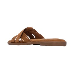 XTI 145472 Sandalo Ciabatta Donna a Fascia con Intreccio Camel 2