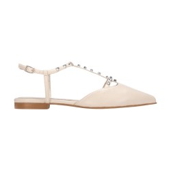 Refresh 175070 Sandali Sling Back Donna Flat Beige