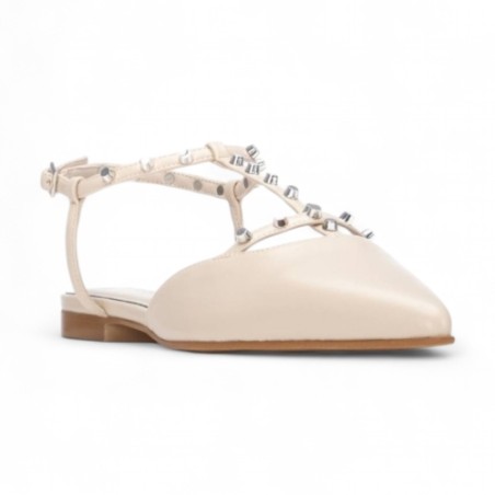 Refresh 175070 Sandali Sling Back Donna Flat Beige