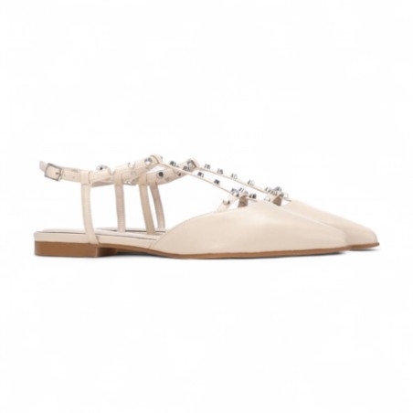 Refresh 175070 Sandali Sling Back Donna Flat Beige