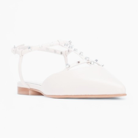 Refresh 175070 Sandali Sling Back Donna Flat White