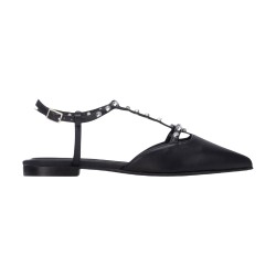 Refresh 175070 Sandali Sling Back Donna Flat Nero