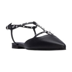 Refresh 175070 Sandali Sling Back Donna Flat Nero 2