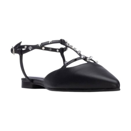 Refresh 175070 Sandali Sling Back Donna Flat Nero