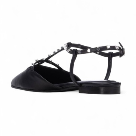 Refresh 175070 Sandali Sling Back Donna Flat Nero