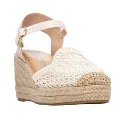 XTI 145417 Sandalo Donna Zeppa con Dettaglio a Intreccio Beige 2
