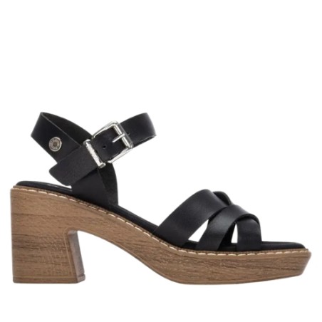 Refresh 175171 Sandali Donna con Tacco Medio e con Cinturino alla Caviglia Nero