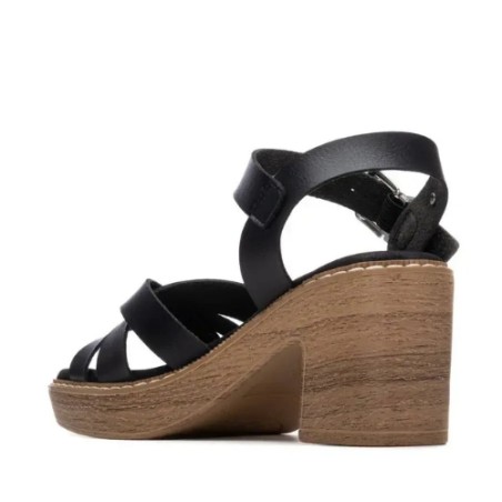 Refresh 175171 Sandali Donna con Tacco Medio e con Cinturino alla Caviglia Nero
