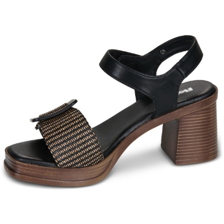 Refresh 175027 Sandali Donna con Tacco Medio e con Cinturino Nero
