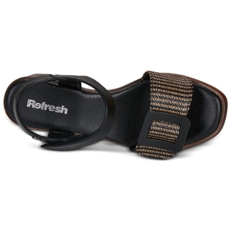Refresh 175027 Sandali Donna con Tacco Medio e con Cinturino Nero