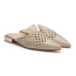 XTI 143795 Sabot Donna Intrecciato Oro 2