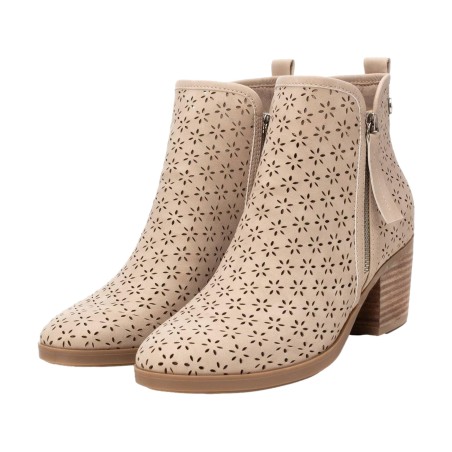 Refresh 172784 Stivaletti Donna Con Tacco Medio Beige