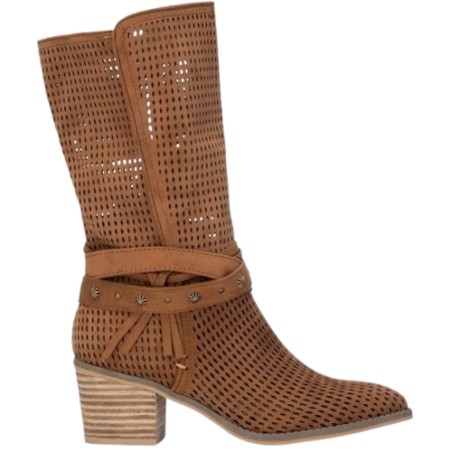 Refresh 175293 Stivaletti Donna Con Tacco Medio Camel