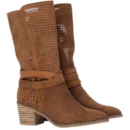 Refresh 175293 Stivaletti Donna Con Tacco Medio Camel