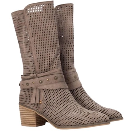 Refresh 175293 Stivaletti Donna Con Tacco Medio Taupe