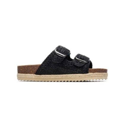 XTI 145072 Ciabatte Donna Doppia Fascia Regolabile Platform Nero