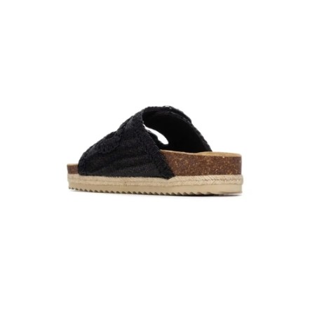 XTI 145072 Ciabatte Donna Doppia Fascia Regolabile Platform Nero
