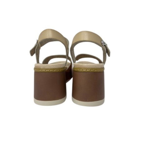 Refresh 175178 Sandali Donna con Zeppa Media e Cinturino  Beige