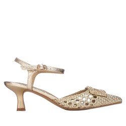 XTI 145431 Decollete Donna Tacco Basso con Accessorio Oro