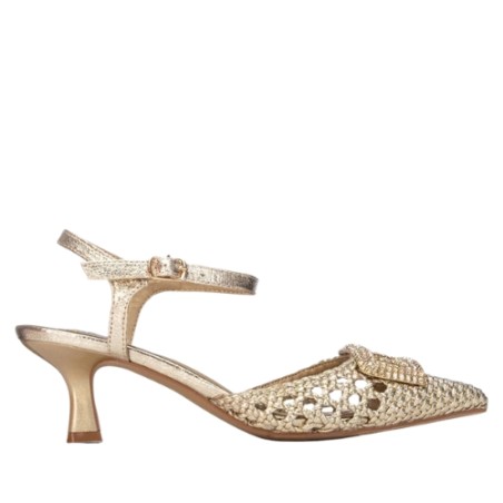 XTI 145431 Decollete Donna Tacco Basso con Accessorio Oro