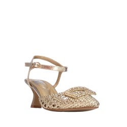 XTI 145431 Decollete Donna Tacco Basso con Accessorio Oro 2
