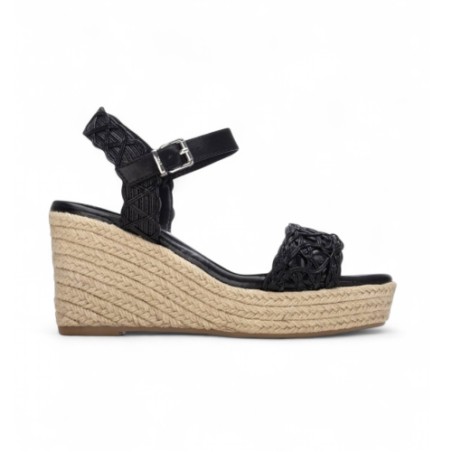 XTI 145453 Scarpe Donna Sandali con Zeppa Nero