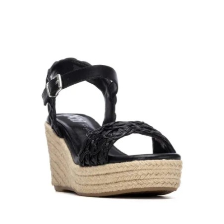 XTI 145453 Scarpe Donna Sandali con Zeppa Nero
