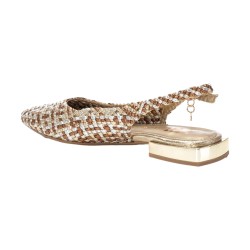 XTI 143938 Scarpe Flat Sling Back Oro 2