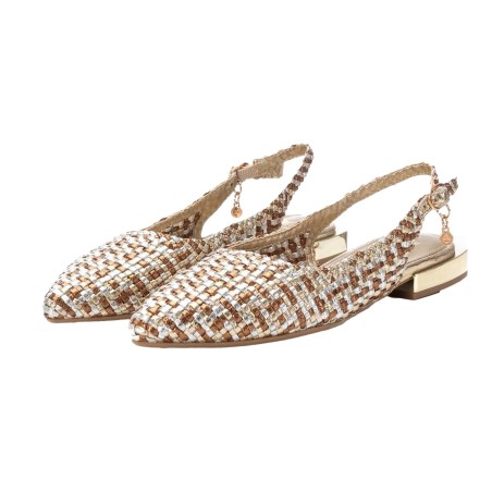 XTI 143938 Scarpe Flat Sling Back Oro